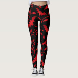 Entwurf für halloween_Beängstigend Flying Bats Leggings