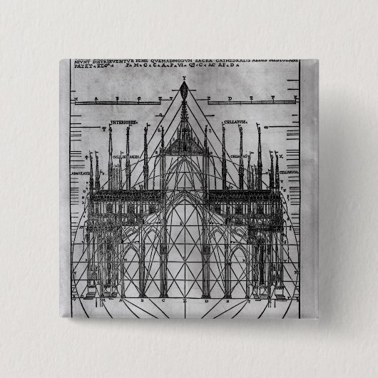 Entwurf für Mailand-Kathedrale Button (Vorderseite)