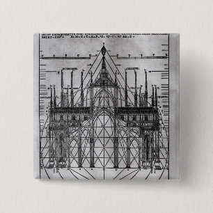 Entwurf für Mailand-Kathedrale Button