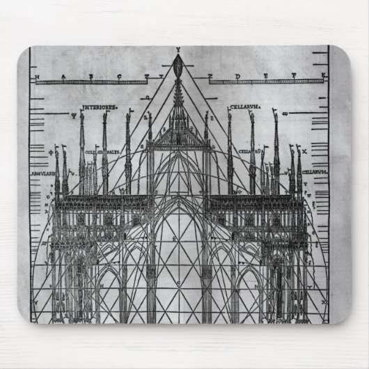 Entwurf für Mailand-Kathedrale Mousepad (Vorne)