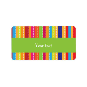 Entwurf für Regenbogenstreifen Adressaufkleber