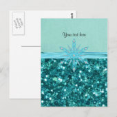 Entwurf für türkisfarbene Splendor-Vorlagen Postkarte (Vorne/Hinten)