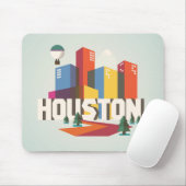 Entwurf Houstons, Stadtbild Texas | Mousepad (Mit Mouse)