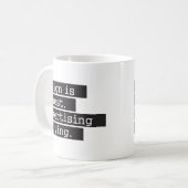 Entwurf ist - Schwarzes ehrlich Kaffeetasse (Vorderseite Links)
