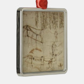 Entwurf LEONARDO DA Vinci- für eine Flugmaschine Ornament Aus Metall (Rechts)