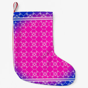 Entwurf mit abstrakt gezogenen geometrischen Muste Kleiner Weihnachtsstrumpf