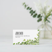 Entwurf mit den Efeuzweigen Visitenkarte (Stehend Vorderseite)