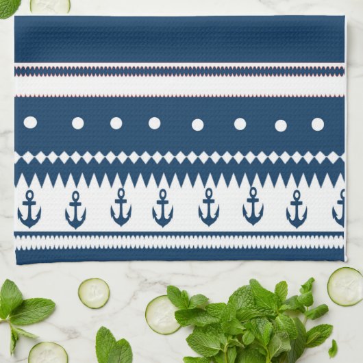 Entwurf nautisch geschirrtuch (Gefaltet)