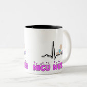 Entwurf NICU Krankenschwester-QRS Zweifarbige Tasse (VorderseiteRechts)