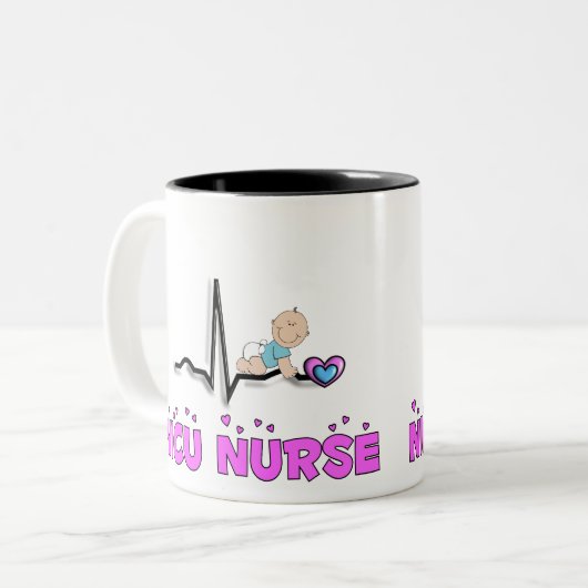 Entwurf NICU Krankenschwester-QRS Zweifarbige Tasse (Vorderseite Links)