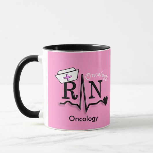 Entwurf Omcology Krankenschwester RN-Geschenk-QRS Tasse (Links)