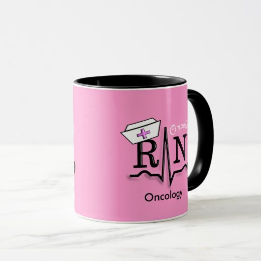 Entwurf Omcology Krankenschwester RN-Geschenk-QRS Tasse (VorderseiteRechts)