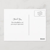 Entwurf Pferd Rückblick Danke Postkarte (Rückseite)