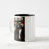 Entwurf Pferd Tandem Zweifarbige Tasse (Vorderseite Links)