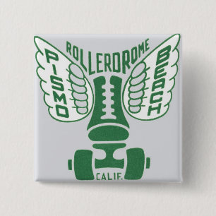 Entwurf Pismo Strand-Kaliforniens Rollerskate Button