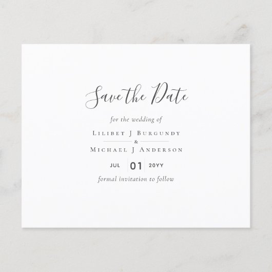 Entwurf Save the Date Vorlage zum Hinzufügen von G (Vorderseite)