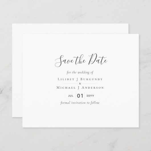 Entwurf Save the Date Vorlage zum Hinzufügen von G (Vorne/Hinten)