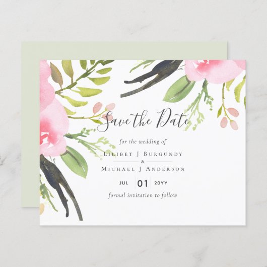 Entwurf Save the Date Vorlage zum Hinzufügen von G (Vorne/Hinten)