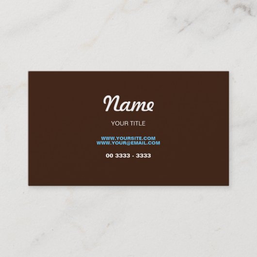Entwurf stilvoll und Zeitgenosse (Schokolade) Visitenkarte (Vorderseite)