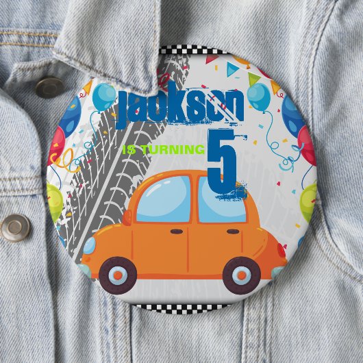 Entwurf von Birthday Cars und Gleisen Button (Beispiel)