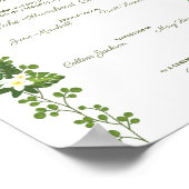 Entwurf von Ehezertifikaten mit tropischen Blätter Poster (Ecke)