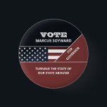 Entwurf von Flaggen der Vereinten Staaten, politis Button<br><div class="desc">United Staaten Flag Design,  politische Kampagne Werbung Abzeichen durch den Business Card Store.</div>