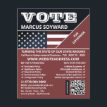 Entwurf von Flaggen der Vereinten Staaten, politis Flyer<br><div class="desc">United Staaten Flag Design,  Politik Kampanigner Werbung Flyer von der Business Card Store.</div>