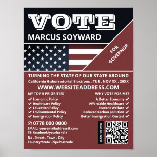 Entwurf von Flaggen der Vereinten Staaten, politis Poster