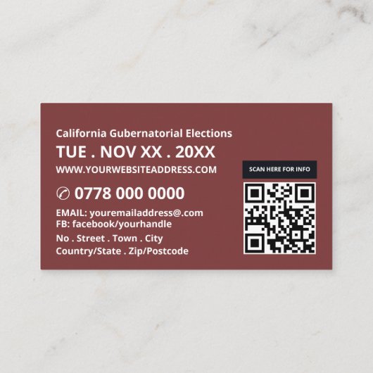 Entwurf von Flaggen der Vereinten Staaten, politis Visitenkarte (Rückseite)