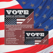 Entwurf von Flaggen der Vereinten Staaten, politis Visitenkarte