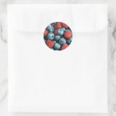 Entwurf von gemischten Beeren (Heidelbeeren und Hi Runder Aufkleber (Tasche)