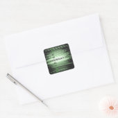 Entwurf von Informationen Quadratischer Aufkleber (Umschlag)