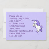 Entwurf von Regenbogen und Einhörnchen Einladung (Rückseite)