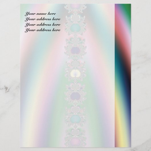 Entwurf von Regenbogenbriefen Briefbogen (Vorderseite)