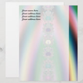 Entwurf von Regenbogenbriefen Briefbogen (Vorne/Hinten)