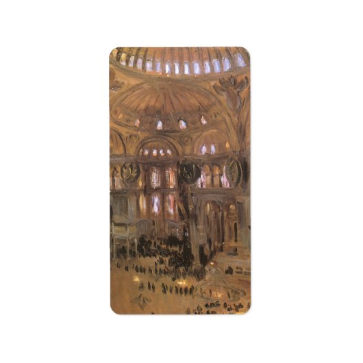 Entwurf von Santa Sophia von John Singer Sargent Adressaufkleber (Vorne)