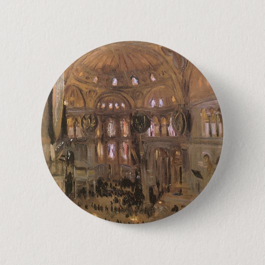 Entwurf von Santa Sophia von John Singer Sargent Button (Vorderseite)