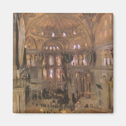 Entwurf von Santa Sophia von John Singer Sargent Magnet (Vorne)