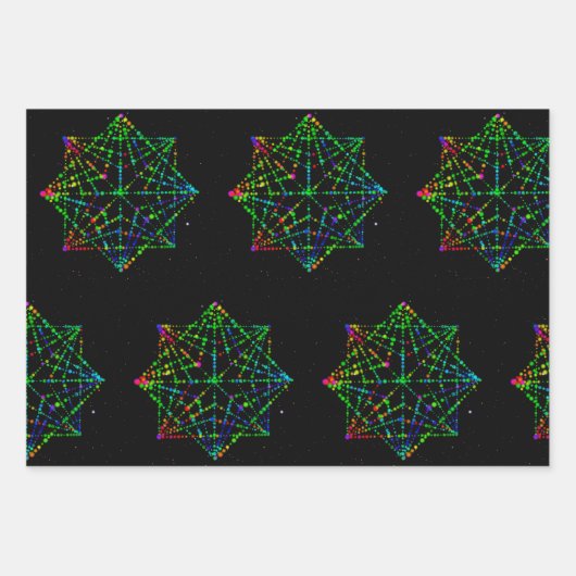 Entwurf von Starfield Kaleidoskop Geschenkpapier Set (Vorderseite 3)