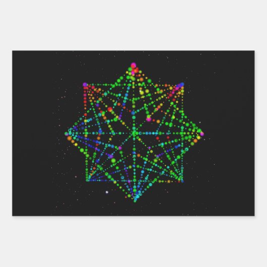 Entwurf von Starfield Kaleidoskop Geschenkpapier Set (Vorderseite)