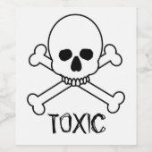 Entwurf von toxischen Schädeln und Kreuzknochen Weinetikett (Einzelnes Label)