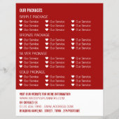 Entwurf von Vorschlägen, Werbung für Hochzeitsvera Flyer (Hinten)