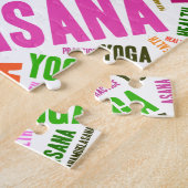 Entwurf von Yoga-Wörtern Puzzle (Seite)
