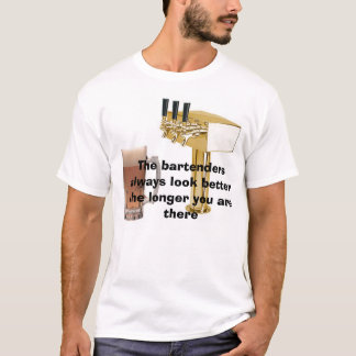 Entwurf, xbeer, die Barkeeper schauen immer T-Shirt