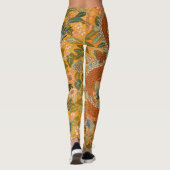 ENTWURF ZWISCHEN PONIEN,BLUME,GRÜNEN BLÄTTER LEGGINGS (Rückseite)
