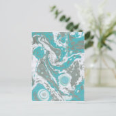 Entwürfe aus marmoriertem Papier Postkarte (Stehend Vorderseite)