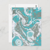 Entwürfe aus marmoriertem Papier Postkarte (Vorne/Hinten)
