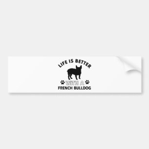 Entwürfe der französischen Bulldogge Autoaufkleber