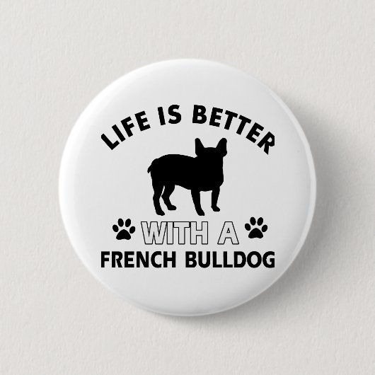 Entwürfe der französischen Bulldogge Button (Vorderseite)