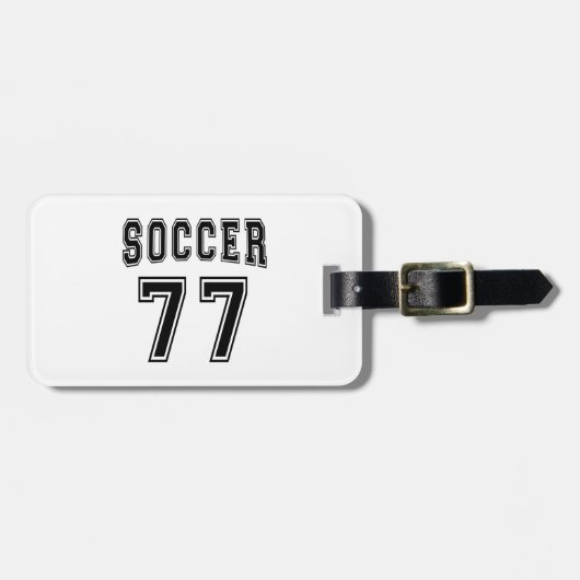 Entwürfe der Fußball-Zahl-77 Gepäckanhänger (Vorderseite horizontal)